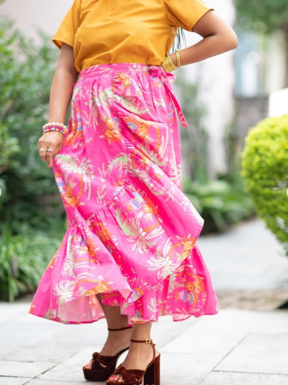 The Tiny Tassel Wrap Maxi Skirt